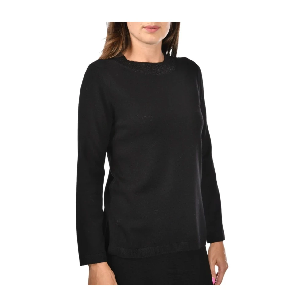 Gran Sasso Cashmere Lurex Sweater Black Dames