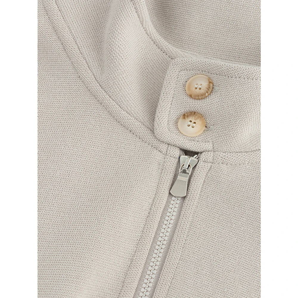 Gran Sasso Ritssluiting Stijl Shirt Beige Heren