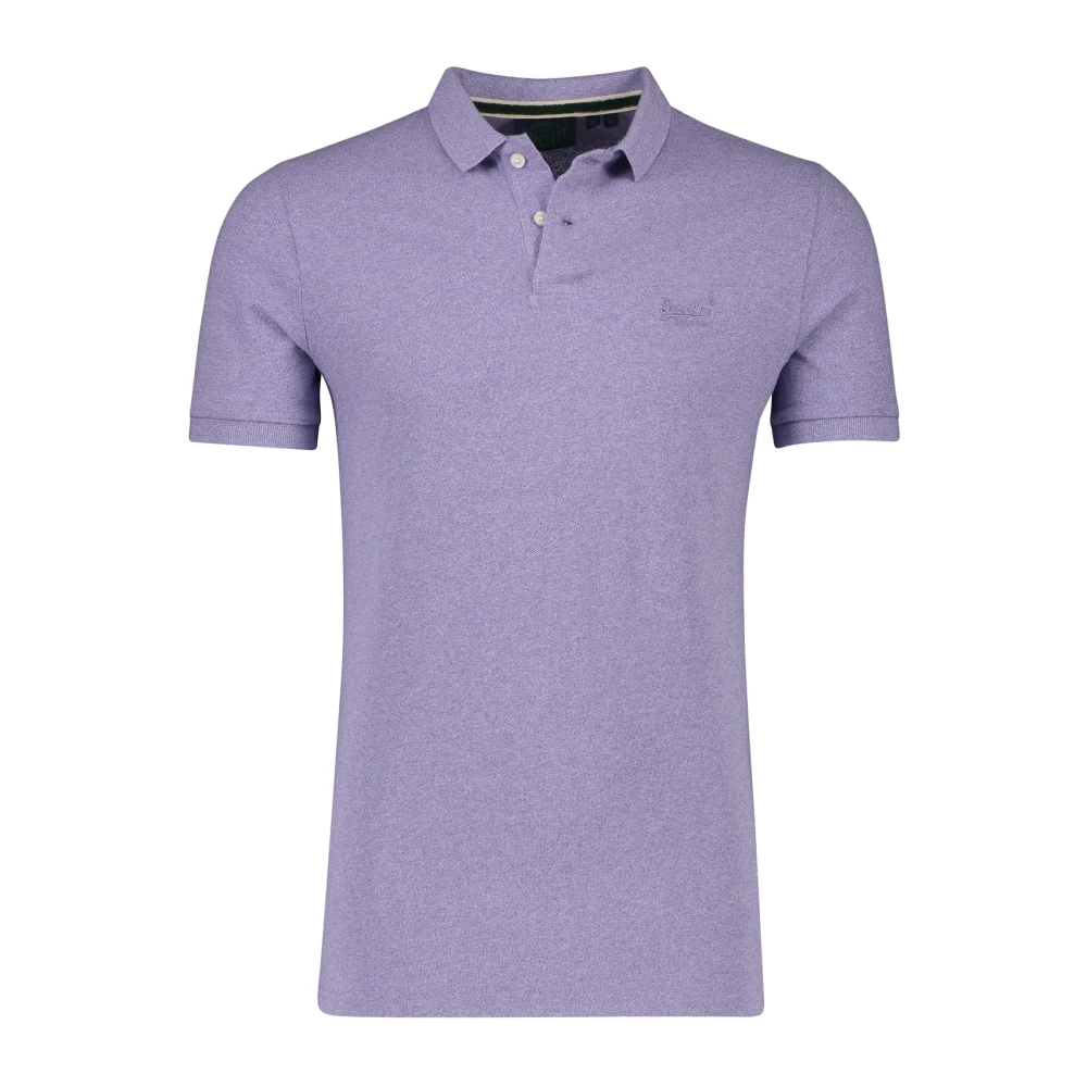Superdry Purple Polo Shirts, Male, L, Short Sleeve Polo Shirt