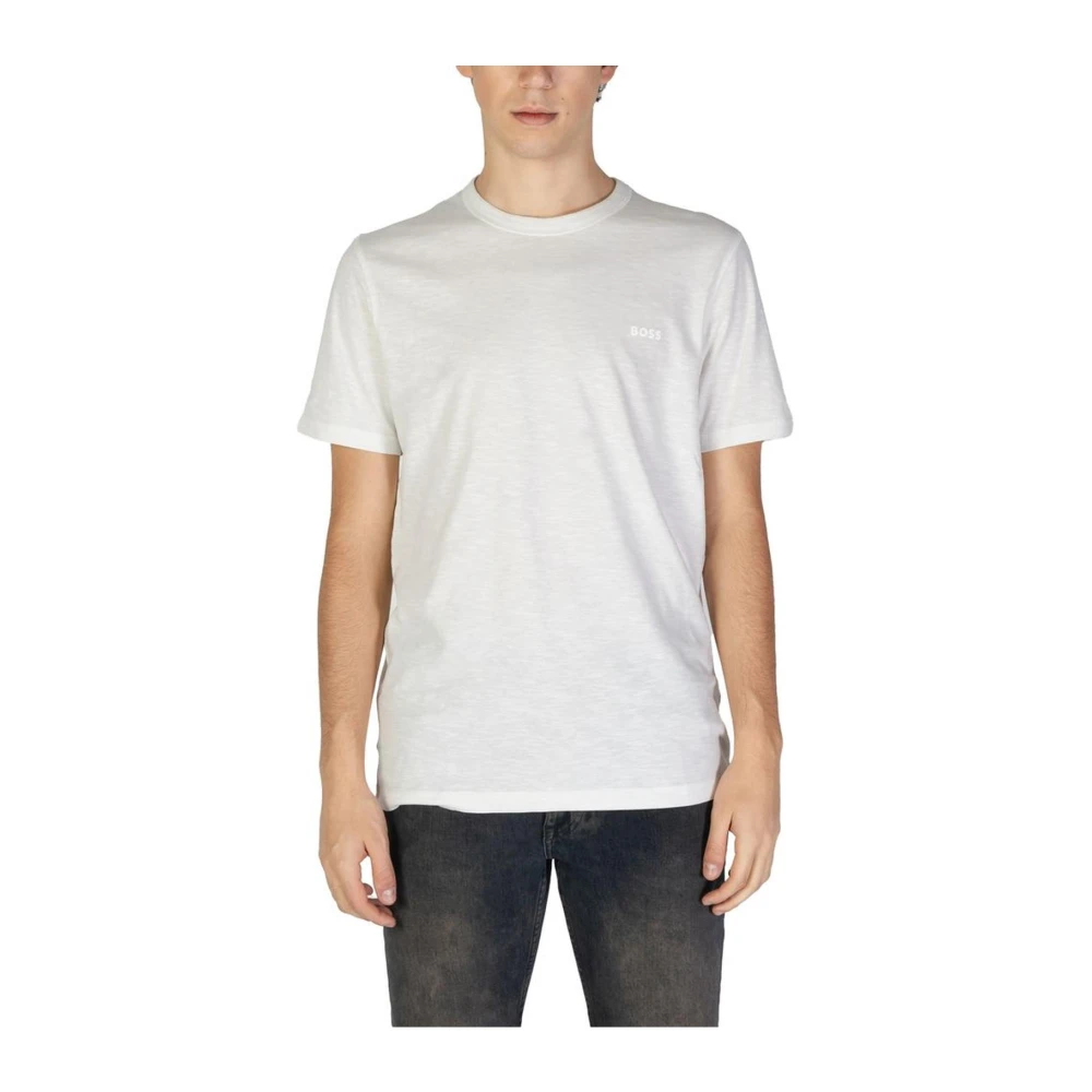 Hugo Boss Witte Katoenen Crew Neck T-Shirt White Heren