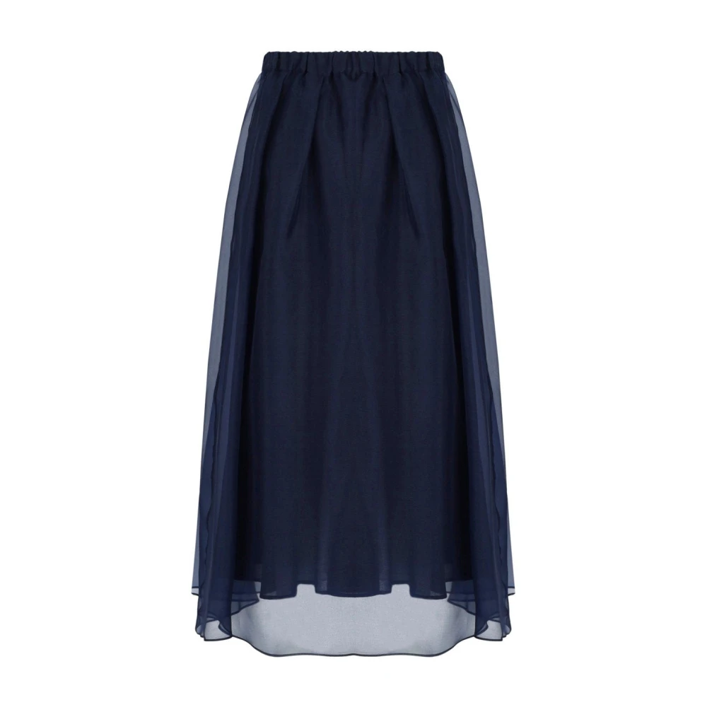 Weekend Max Mara Blue Visino Skirt - Female - Midi Skirts - Xs - Skirts