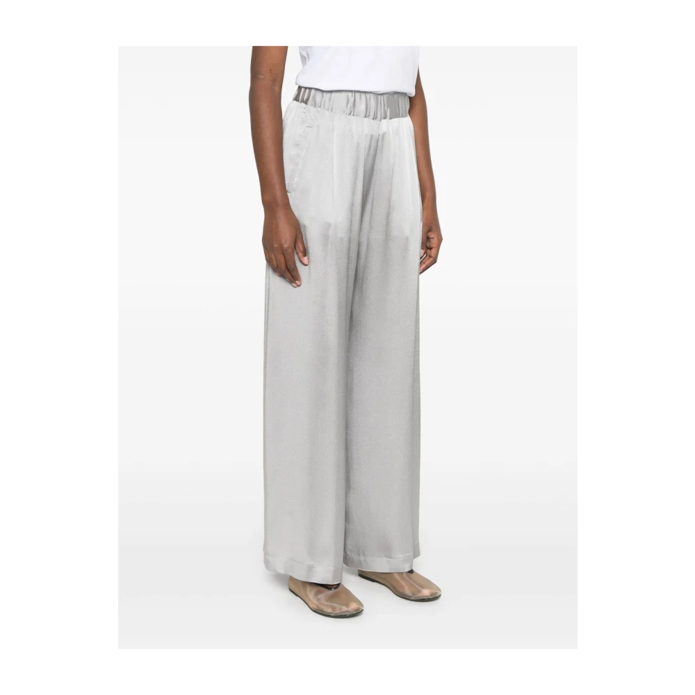 Semicouture Grijze Zijdeblend Stijlvolle Broek Gray Dames