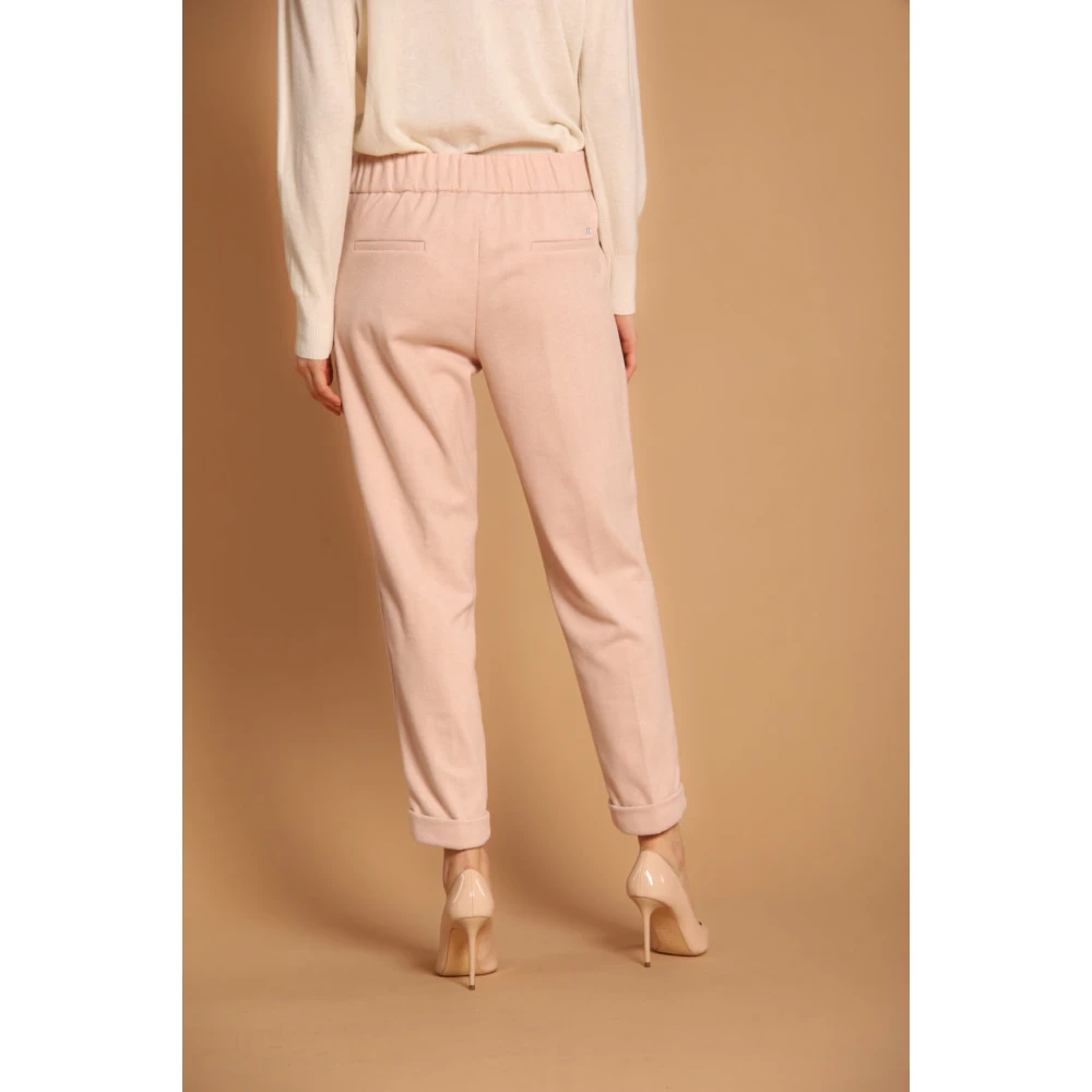Mason's Chino broek met relaxed fit en Resca patroon Pink Dames