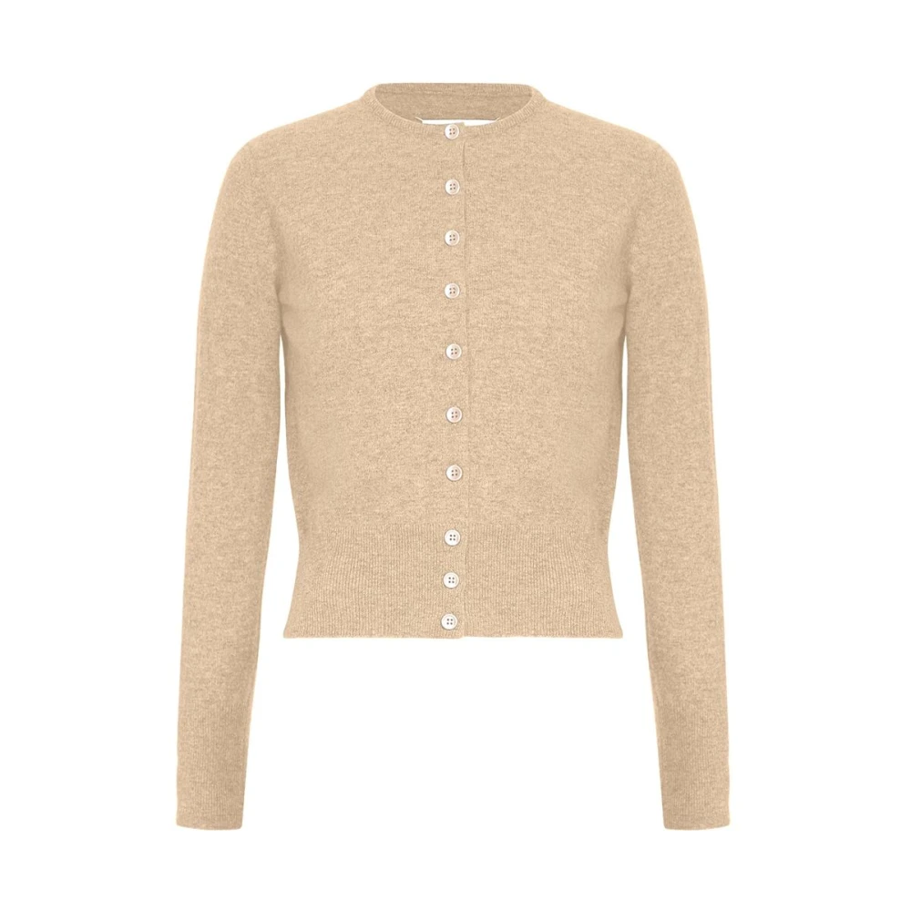 Maison Margiela Beige Wol Knooptrui Beige Dames