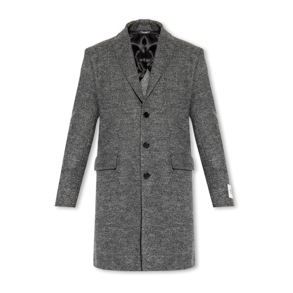 Dolce & Gabbana Men's Gray Wool Coat