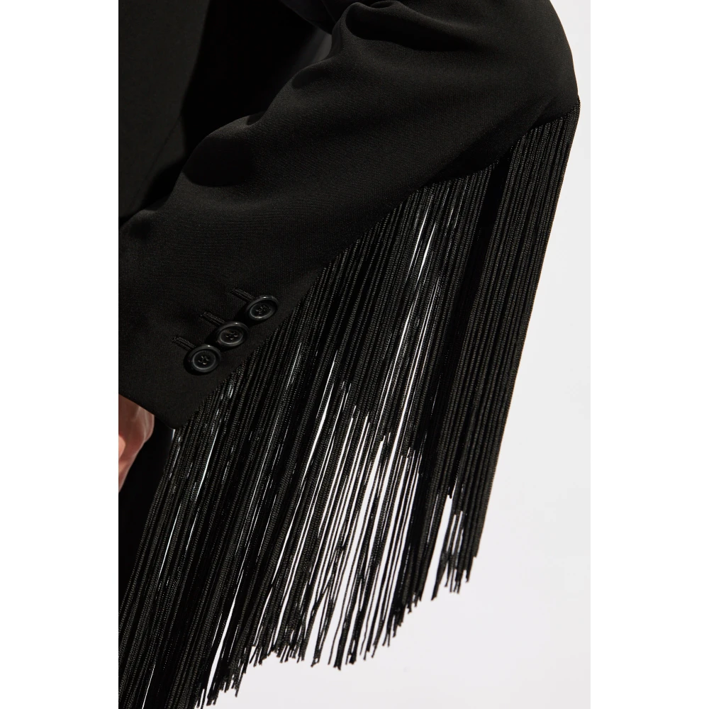 Moschino Blazer met Gesloten Revers Black Dames