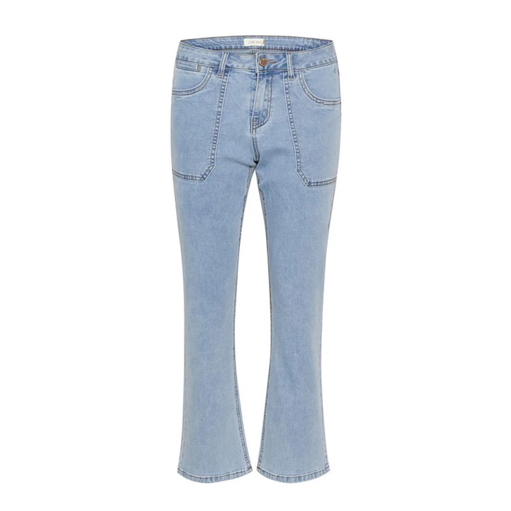 Cream Bootcut Jeans Medium Blue Denim Tobac Blue Dames