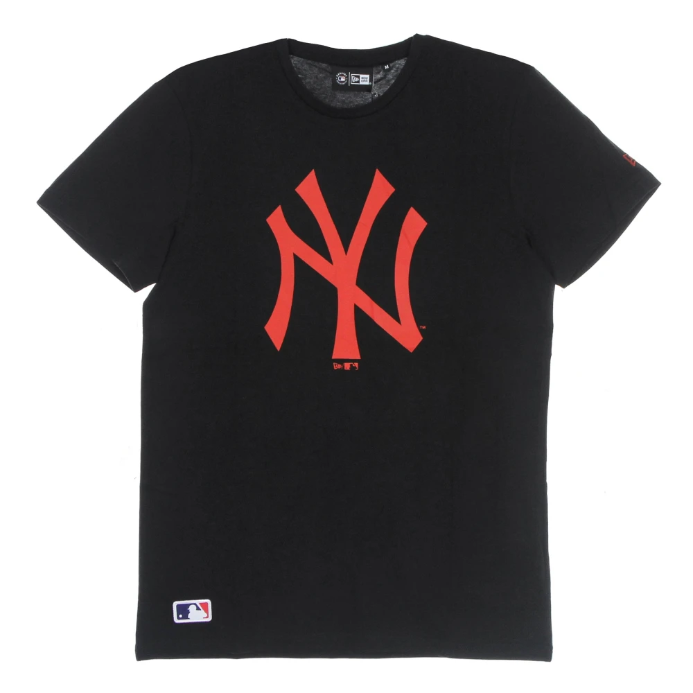 New Era Men's Black/Red Yankees Logo Tee