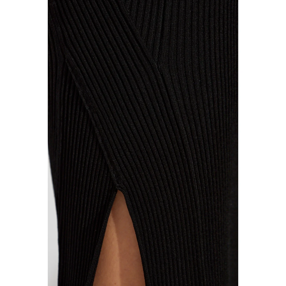 Victoria Beckham Geribbelde rok Black Dames