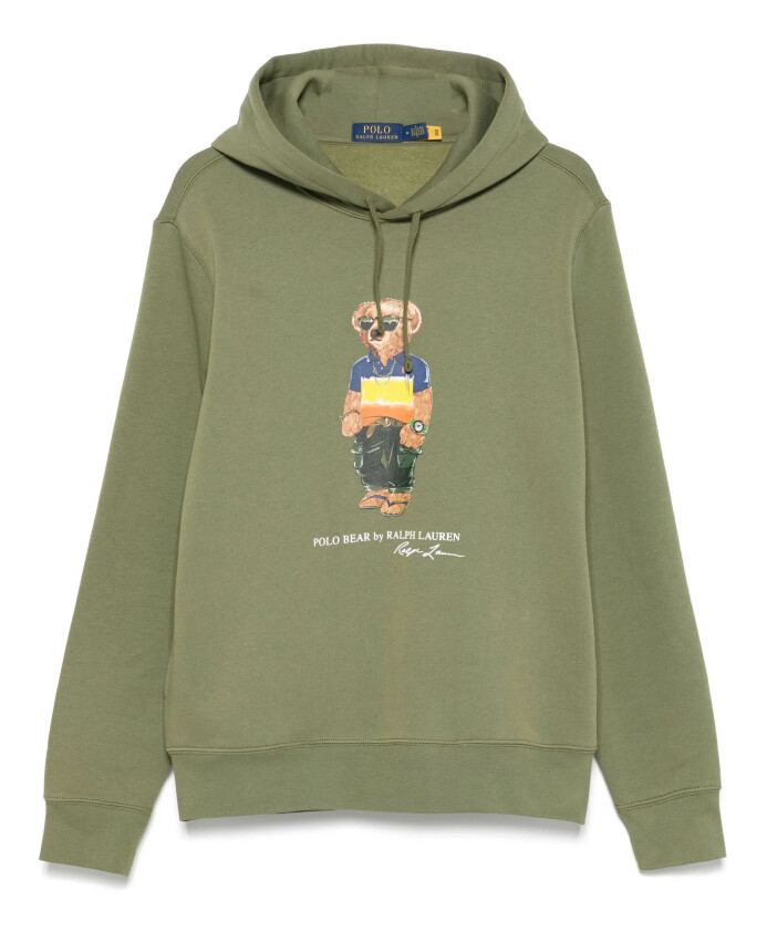 pull-vert-avec-impression-polo-bear