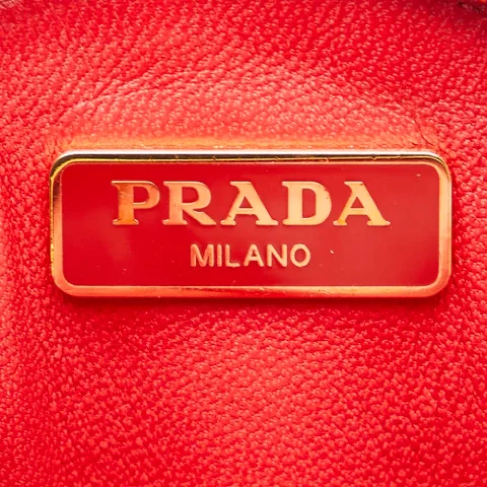 Prada Vintage Pre-owned Leather wallets Red Dames