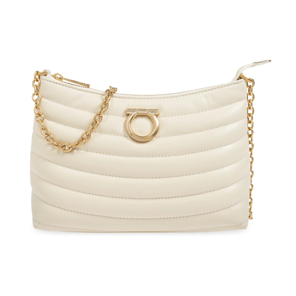 Salvatore Ferragamo Schoudertas Beige Dames