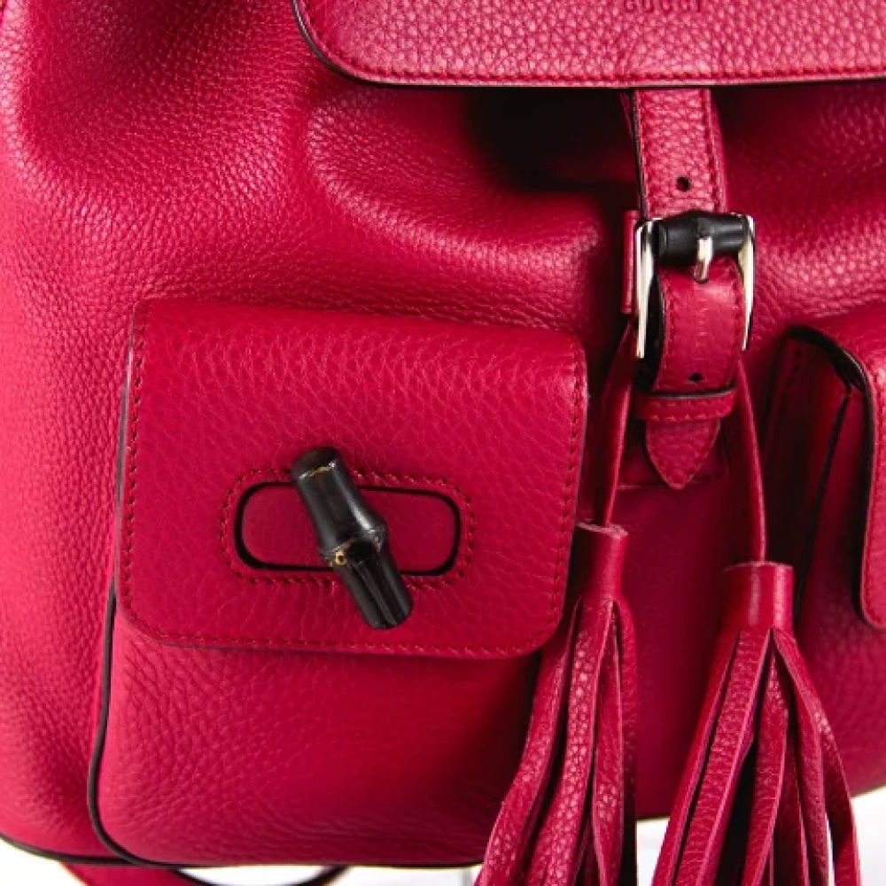 Gucci Vintage Tweedehands roze stoffen Gucci rugzak Pink Dames