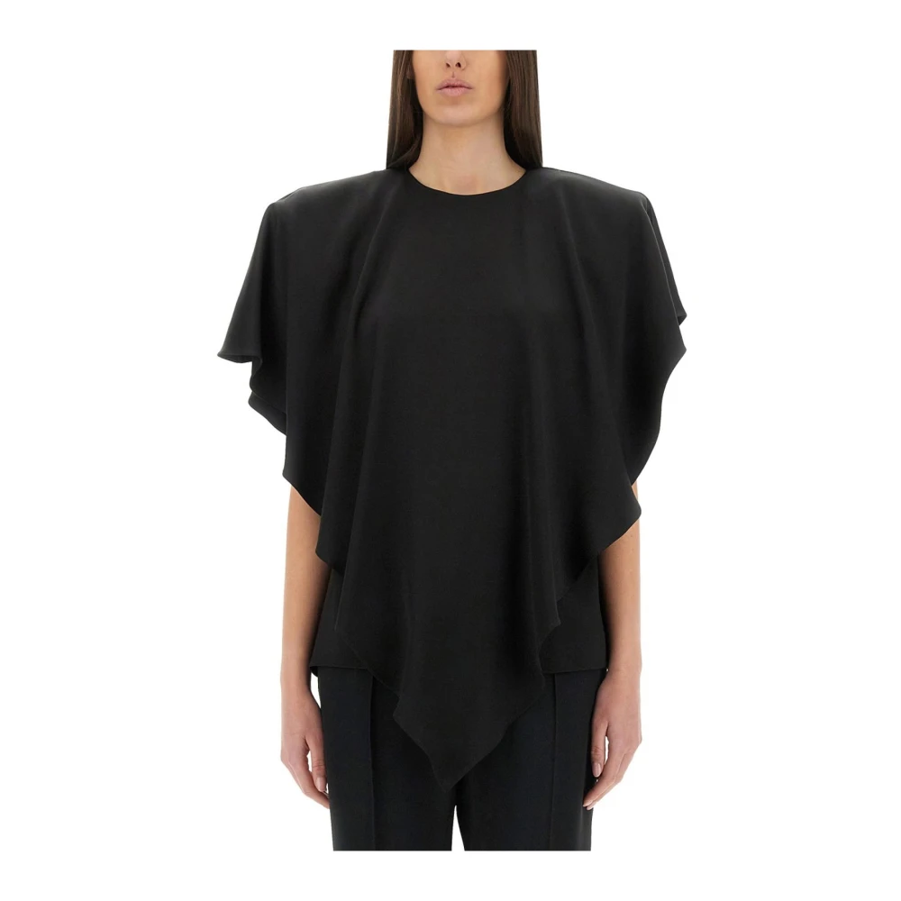 Stella Mccartney Mujer Negro - Top Capa Asimétrico - Blouses & Shirts - Xs