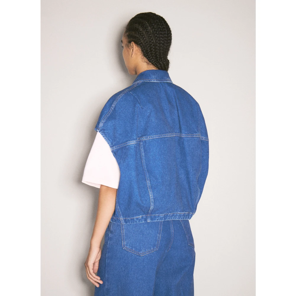 Marni Denimjack met Logopatch Blue Dames