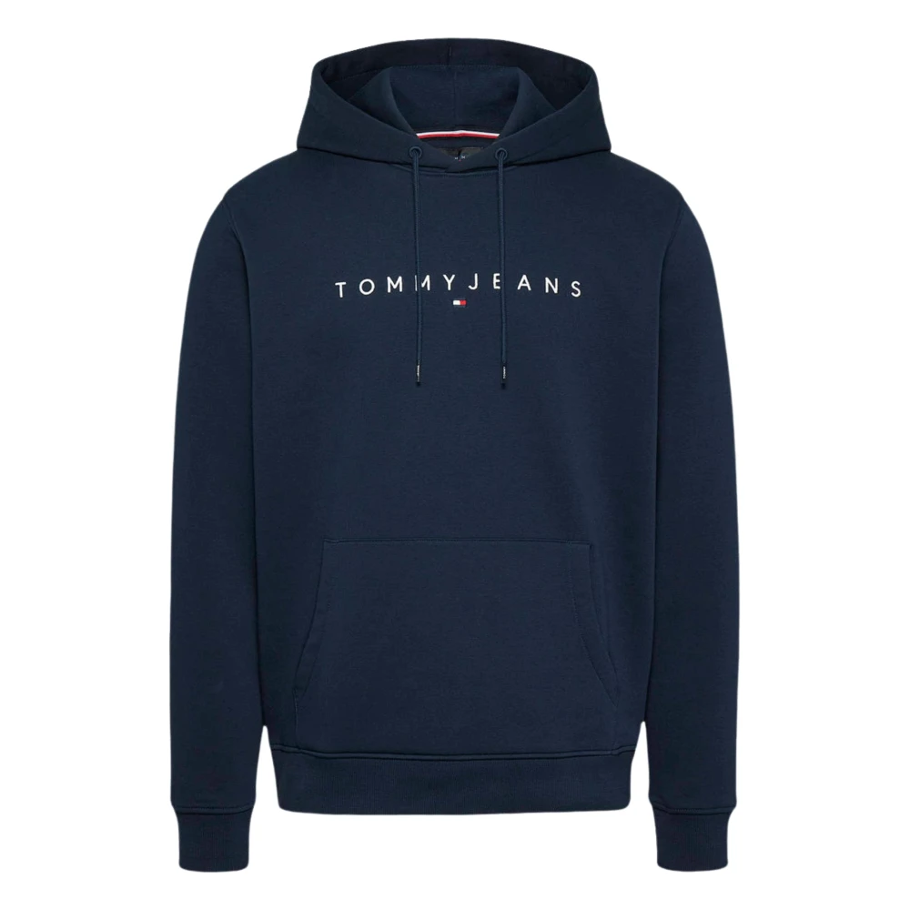 Tommy Hilfiger Blauwe Sweater Linear Logo Blue Heren