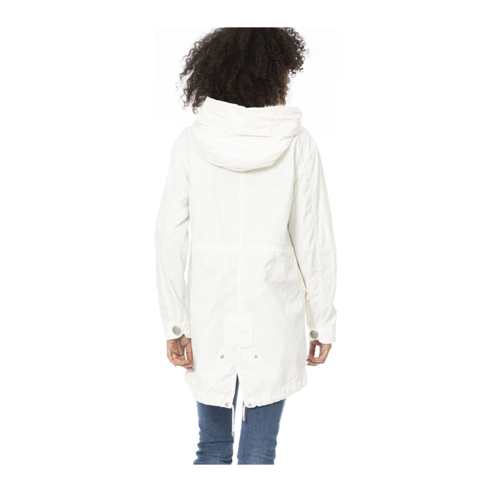 Mr&Mrs Italy Lange Parka Jas met Verstelbare Capuchon White Dames