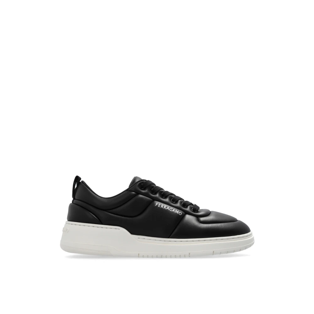 Ferragamo Caro Low-Top Logo Sneakers Heren Schoenen Zwart