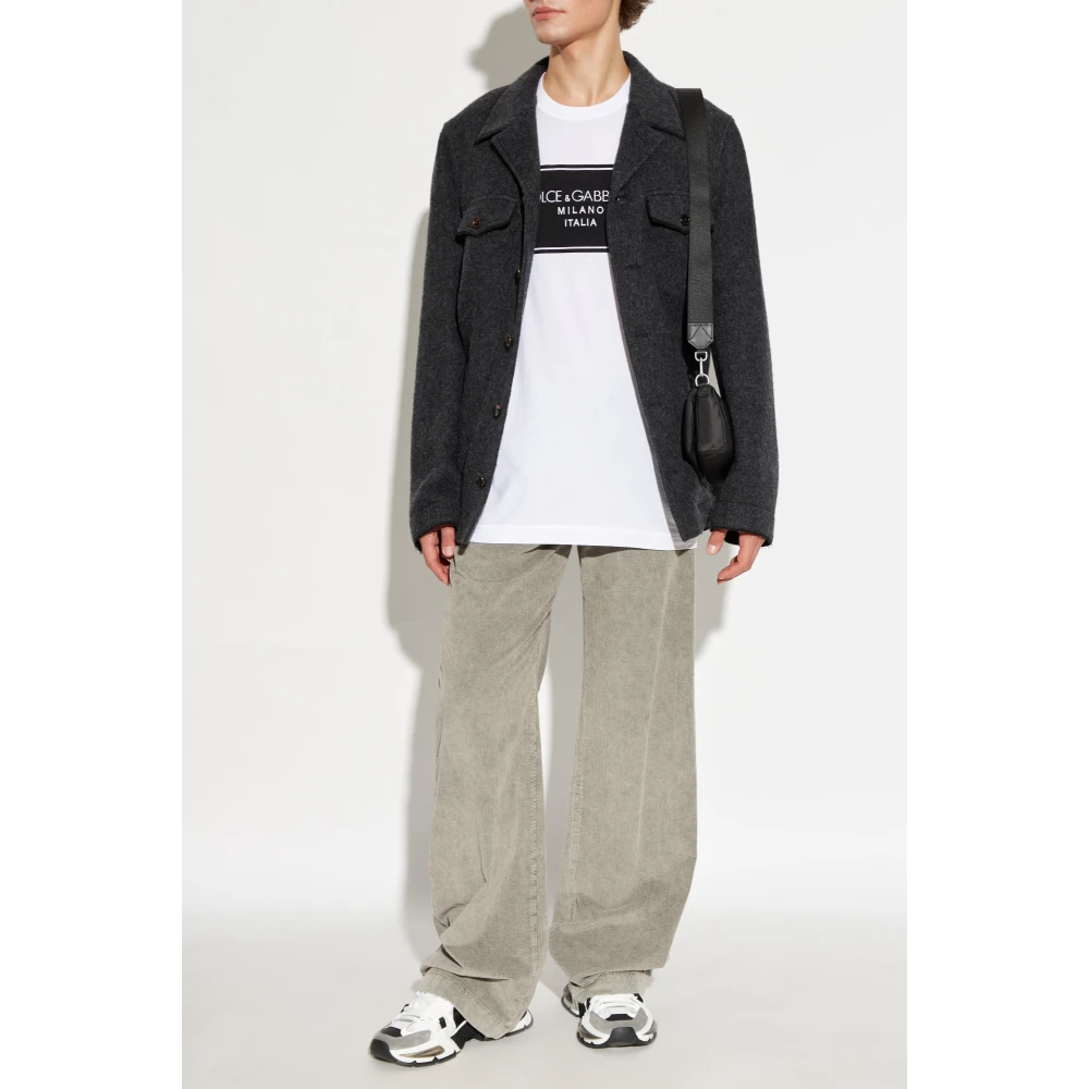 Dolce & Gabbana Wollen jas Gray Heren