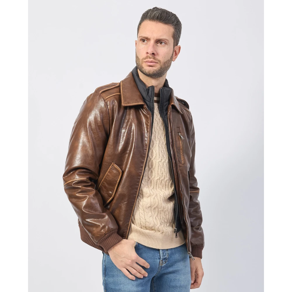 YES ZEE Bruine Winterjas Brown Heren
