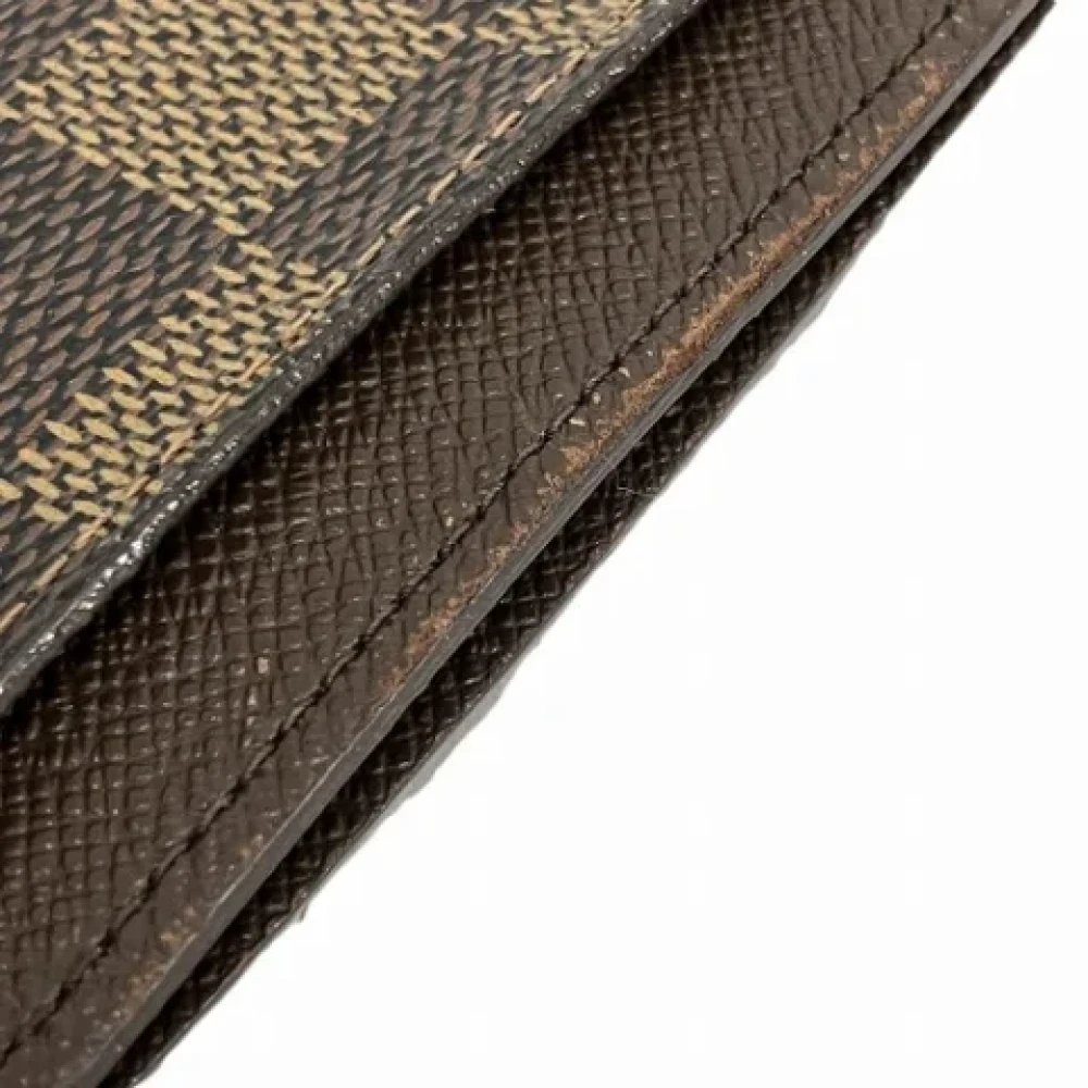 Louis Vuitton Vintage Pre-owned Fabric wallets Brown Dames