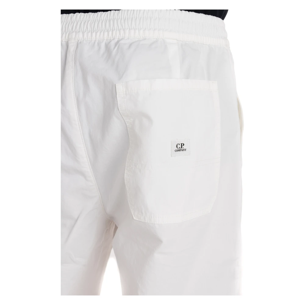 C.P. Company Witte Broek met Elastische Tailleband White Heren
