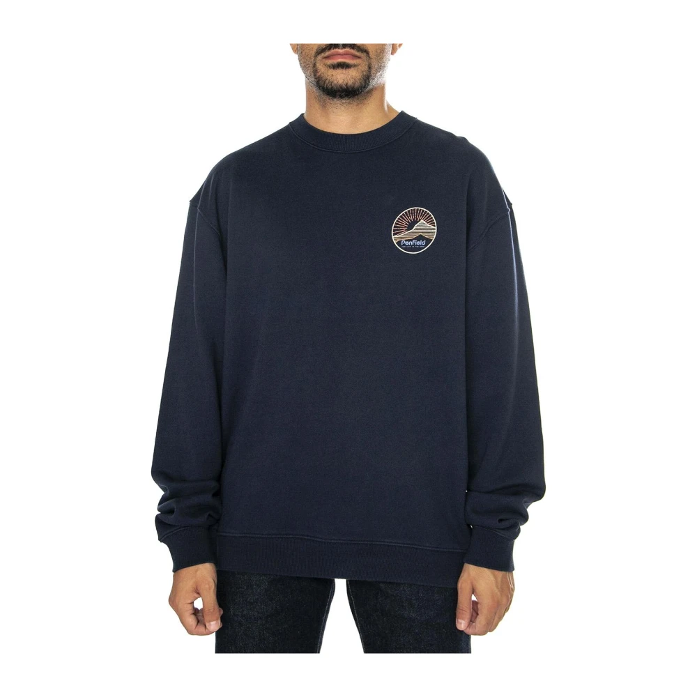 Penfield Herr Blå Sweatshirts & Hoodies L, Crewneck Sweatshirt