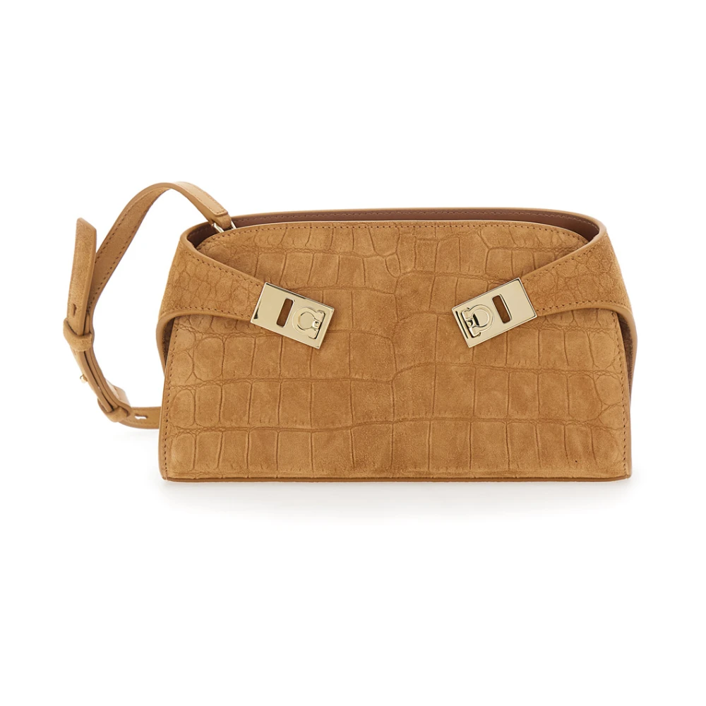 Ferragamo Donna Beige - Hug Crossbody Bag - Bags - One Size