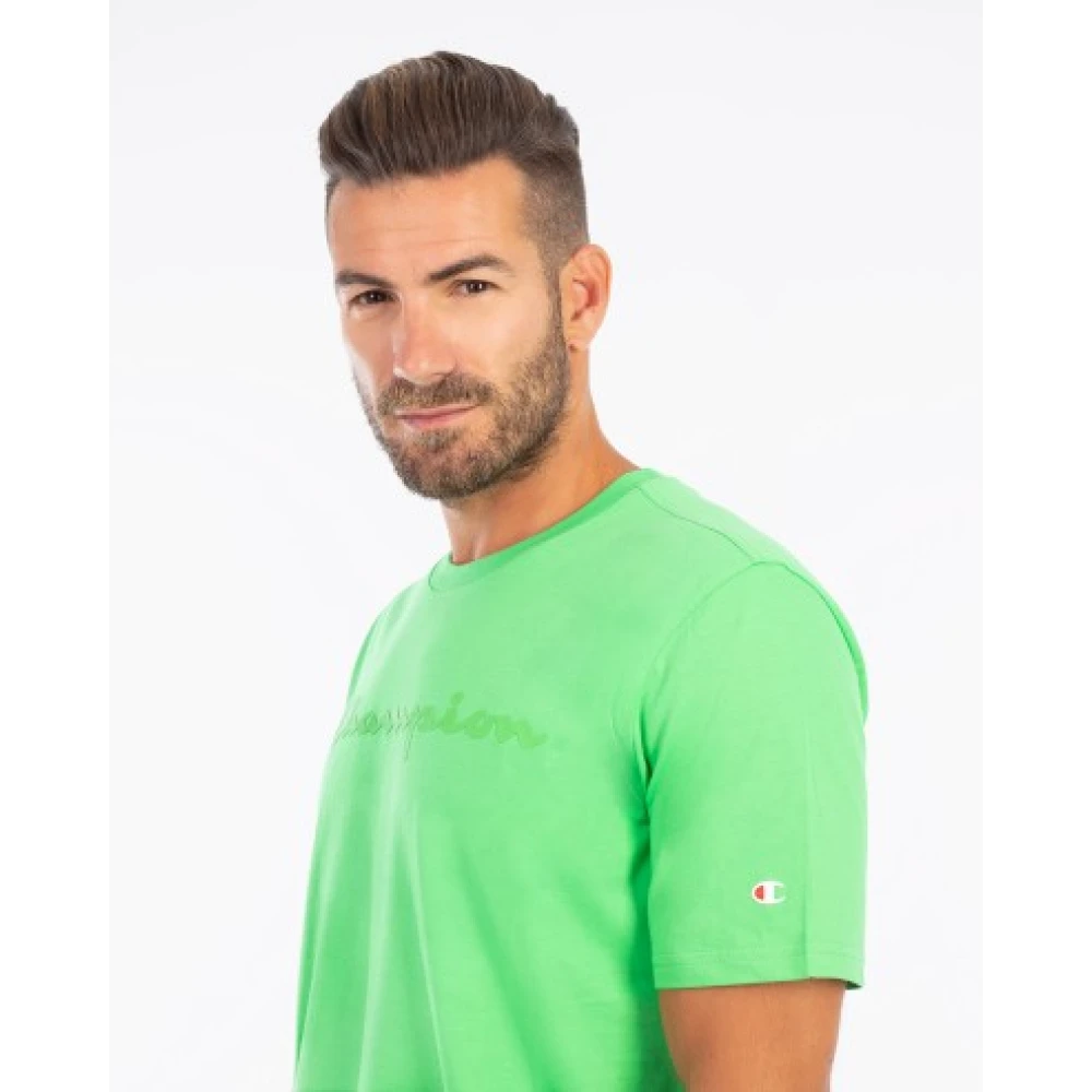 Champion Stijlvol T-Shirt Green Heren