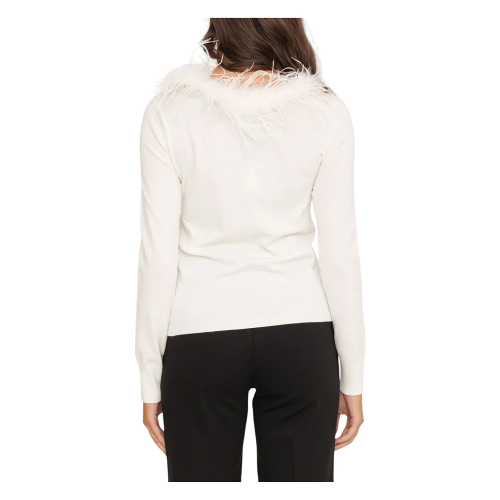 Twinset Trui Met Ronde Hals White Dames