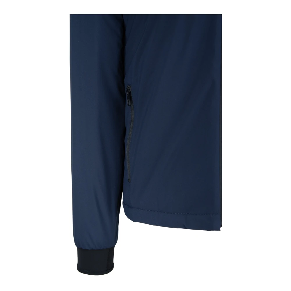 Fay Heren Knop Rits Hooded Puffer Jas Blue Heren
