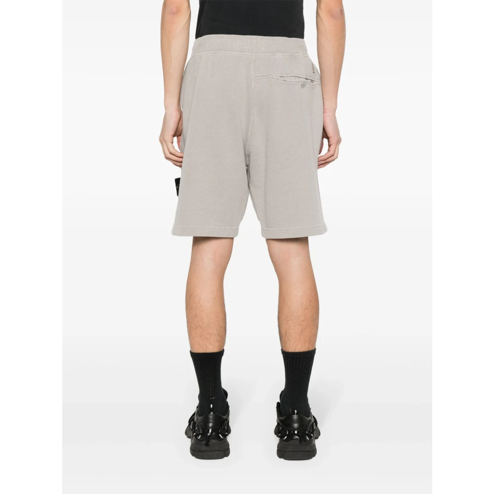 Stone Island Compass Patch Track Shorts Beige Heren