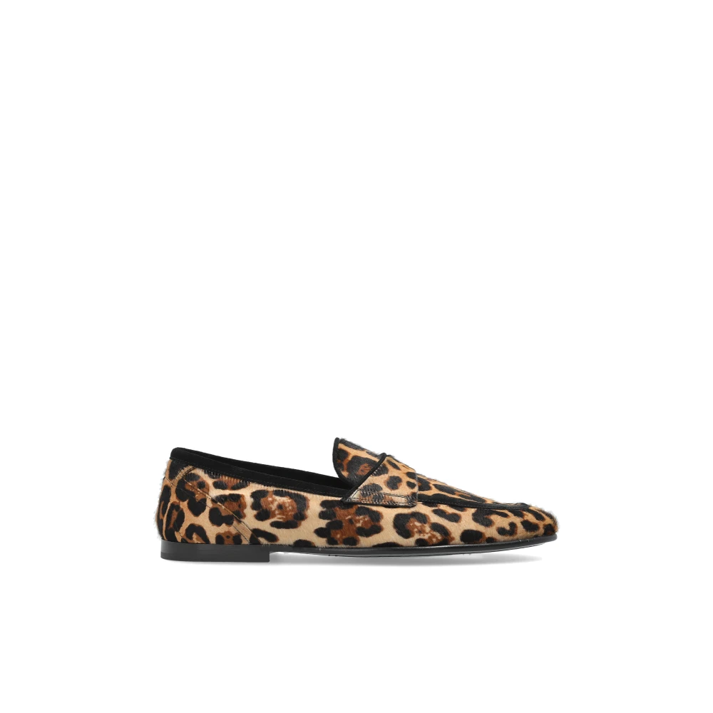 Dolce & Gabbana Brun Loafers Med Djurmotiv