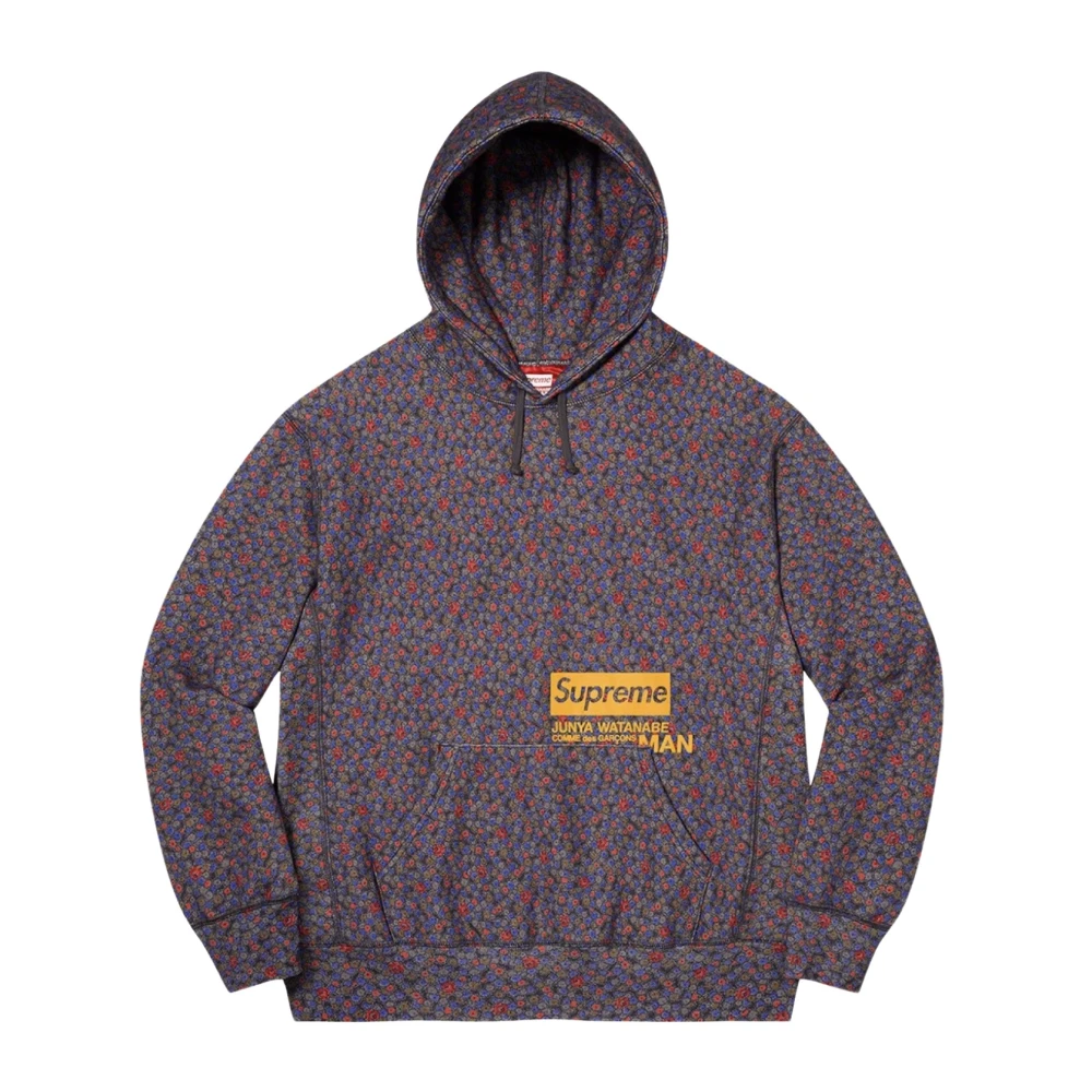 Comme des Garçons Zwarte Bloemen Hoodie Beperkte Oplage Multicolor Heren