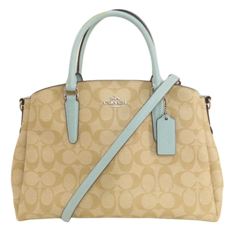 Coach Pre-owned Canvas handbags Beige Dames