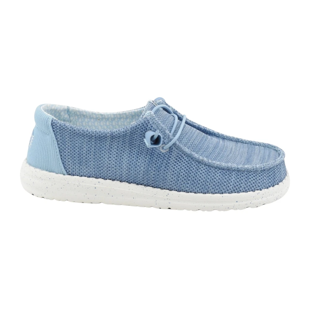 Hey Dude Blue Laced Shoes, Female, 7 Uk, Wendy Stretch Sox