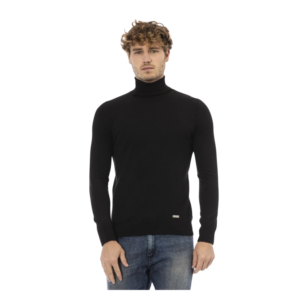 Baldinini Trendy Gebreide Trui met Monogram Detail Black Heren
