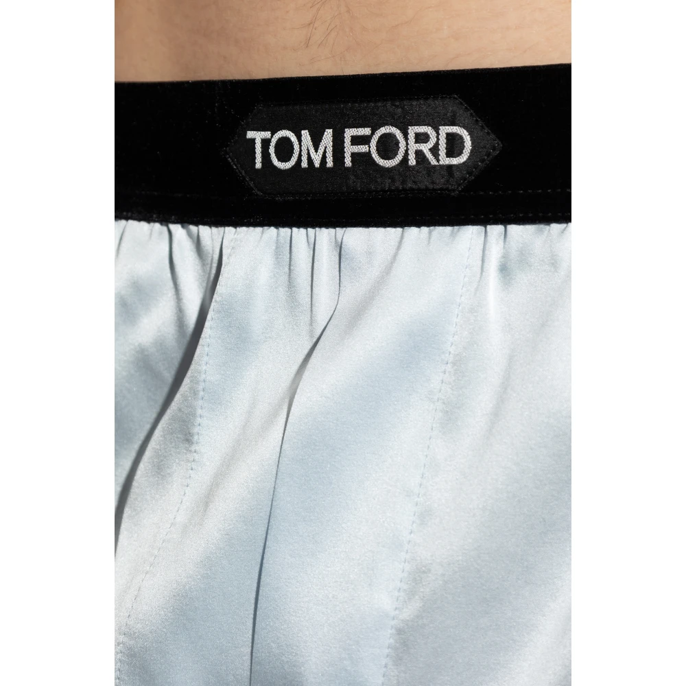 Tom Ford Zijden lingerie shorts White Heren