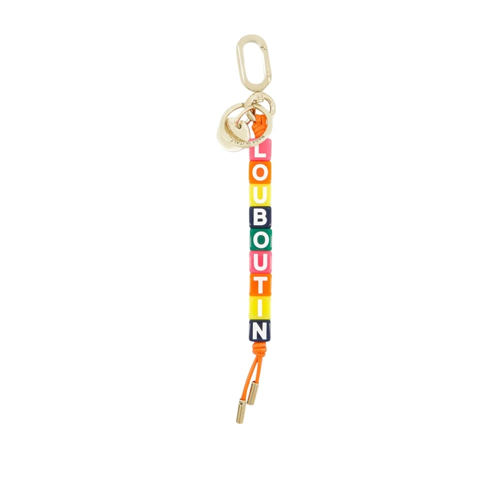 Christian Louboutin Unisex Multicolor Keychains, One Size, Beaded Keyring