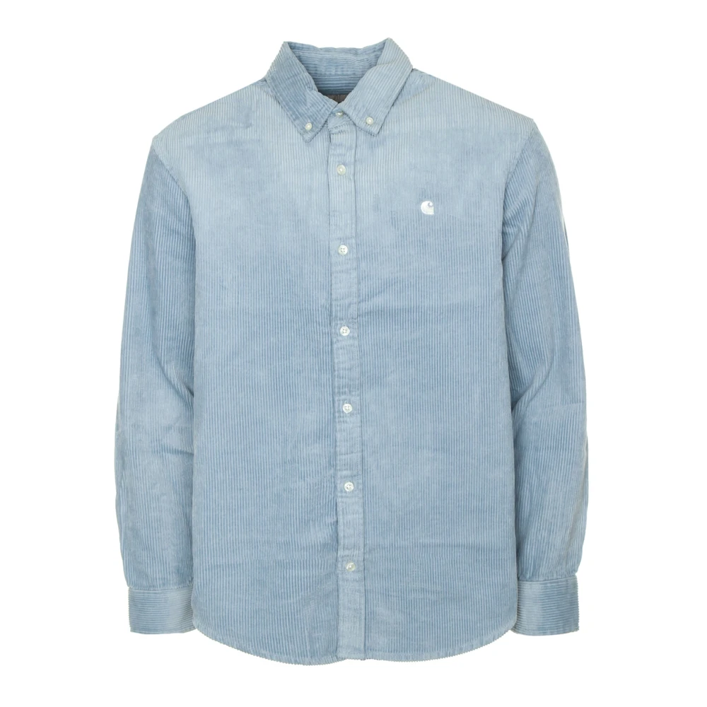 Carhartt WIP Ribfluwelen knoopshirt Blue Heren