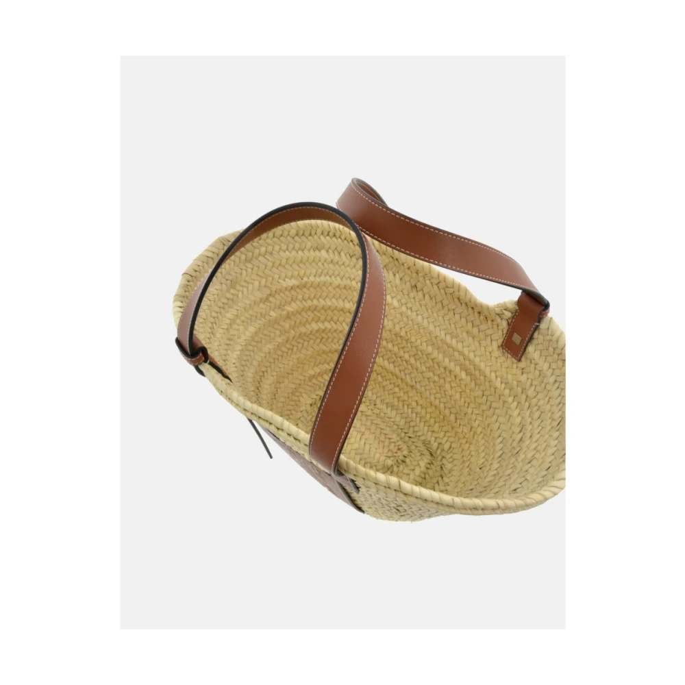 Loewe Handgeweven Palmblad en Leren Mandtas Beige Dames