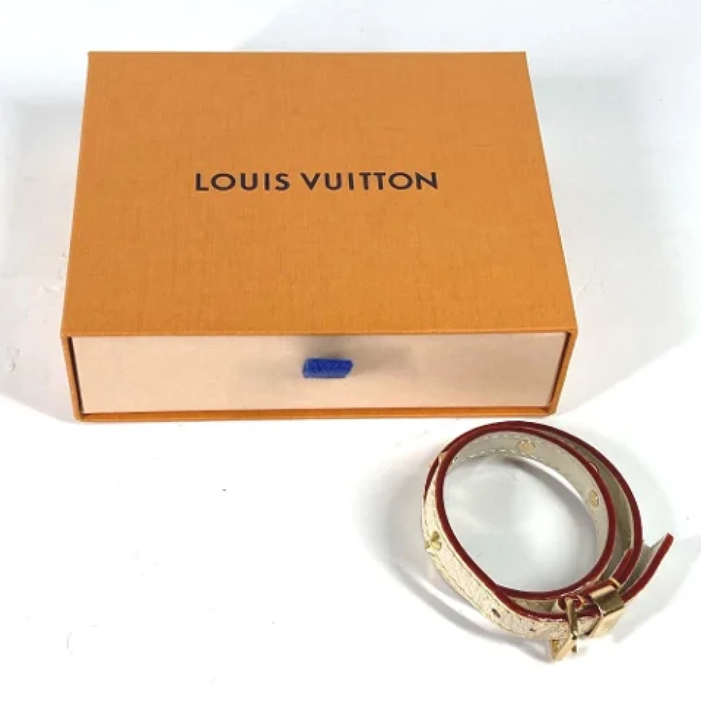 Louis Vuitton Vintage Pre-owned Leather belts Beige Dames