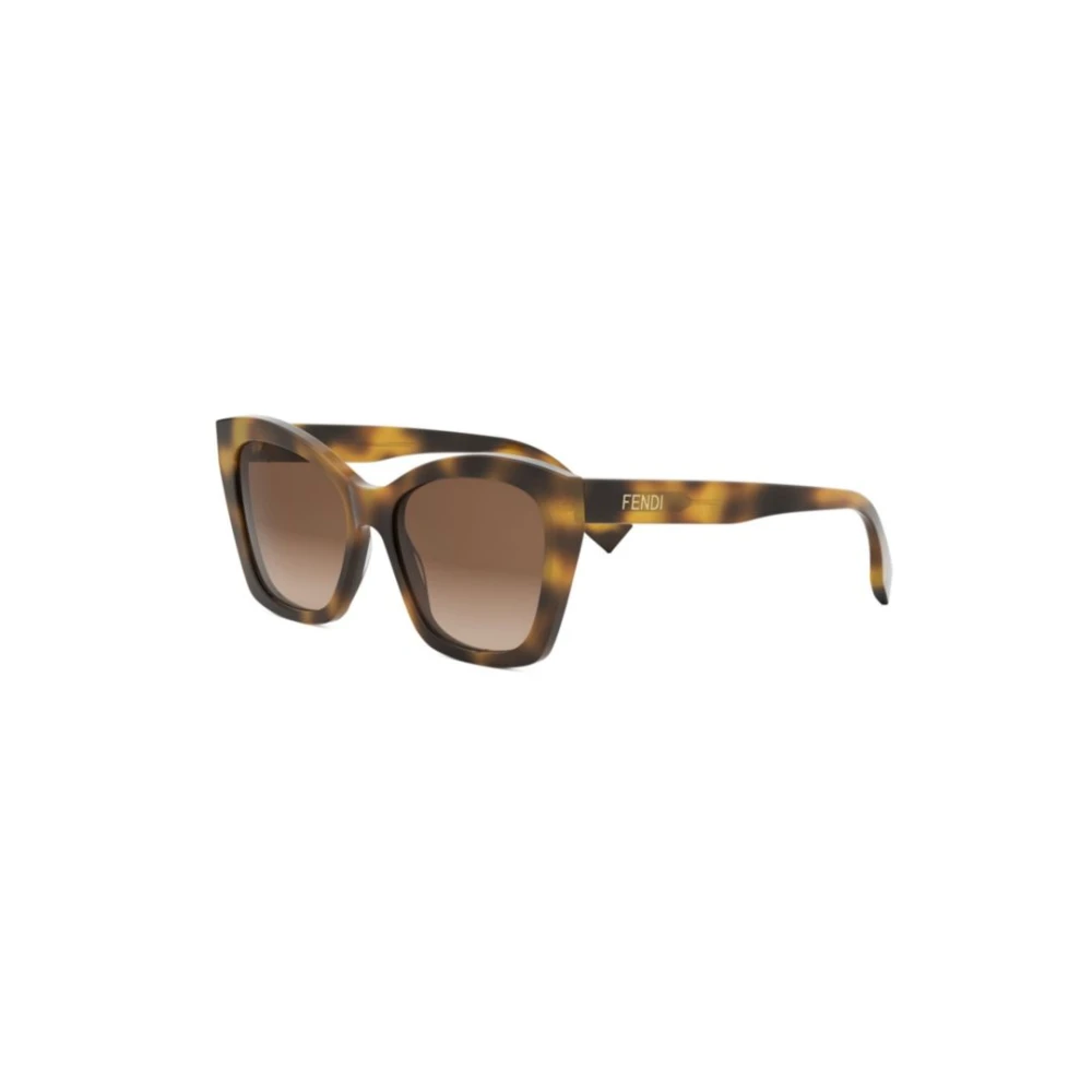 Fendi Women's Multicolor Sunglasses, 55 Mm, Lettering Havana Square Sunglasses