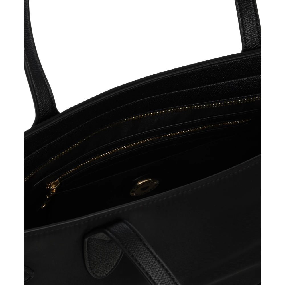 Love Moschino Logo Print Tote Bag met Rits Black Dames