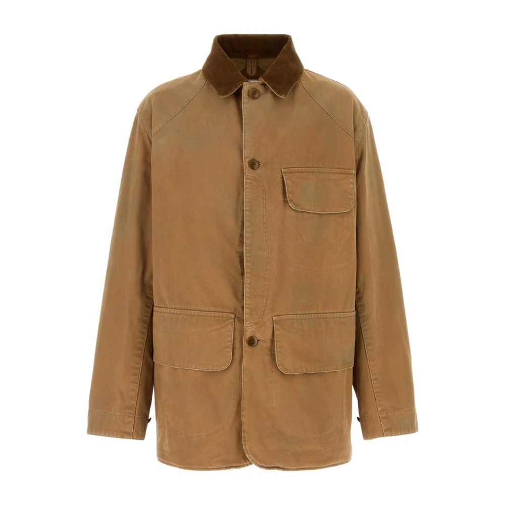 Maison Margiela Stijlvolle Kameel Canvas Jas Brown Heren