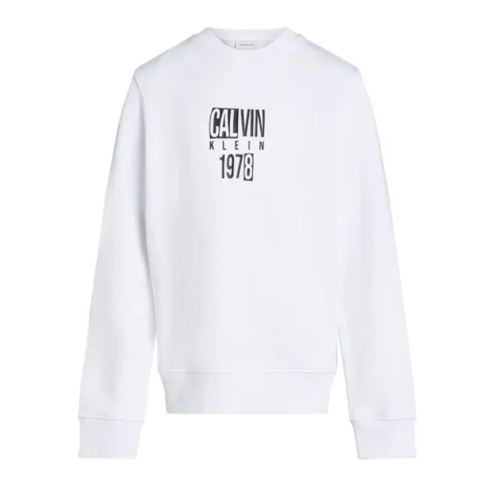 Calvin Klein Jeans Barn Nivå Grafisk Sweatshirt White, Pojke