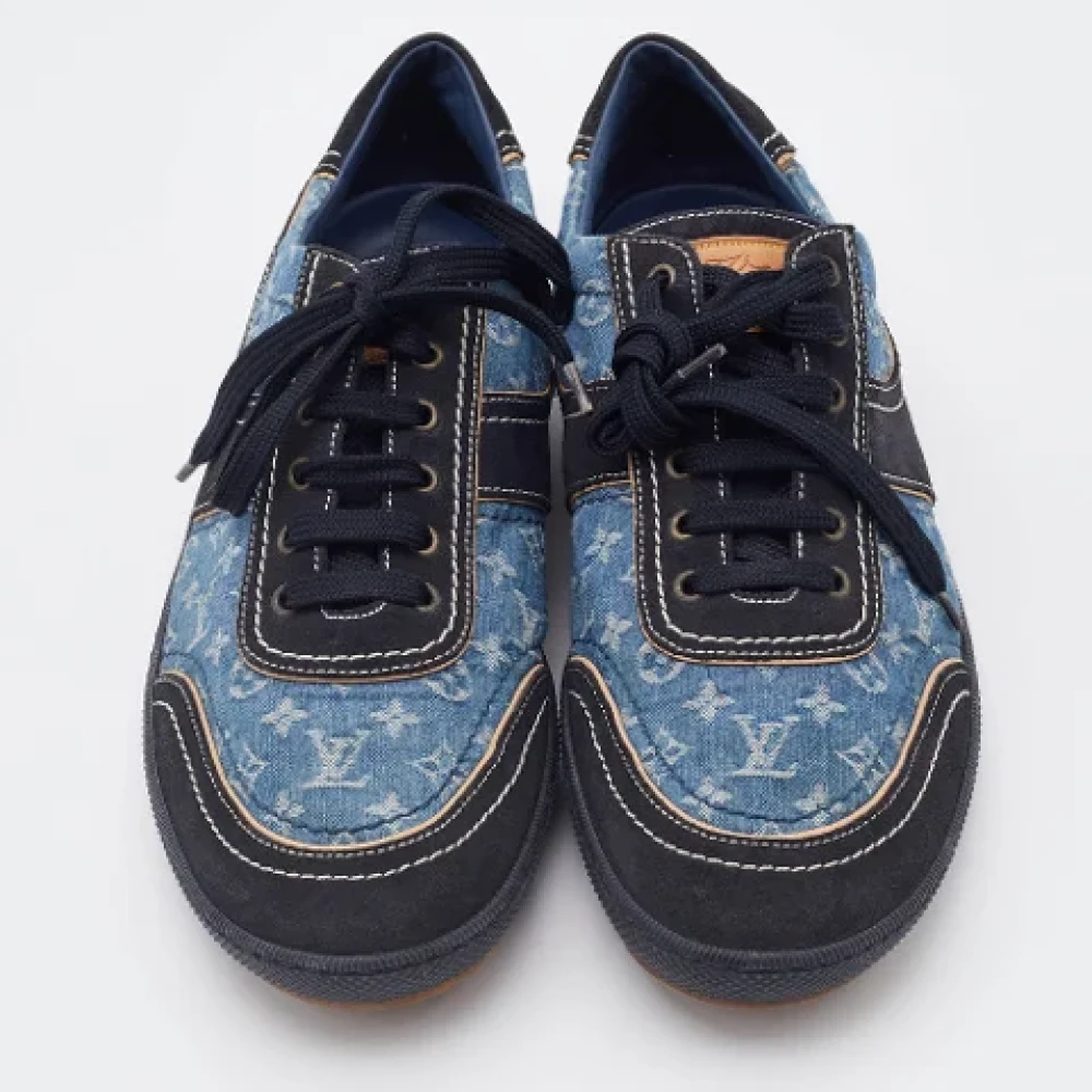 Louis Vuitton Vintage Pre-owned Denim sneakers Blue Heren 