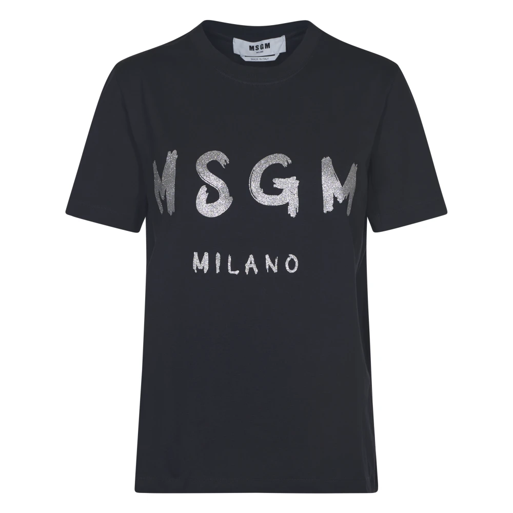 Msgm - Tops > T-Shirts - Black - Msgm - Modalova