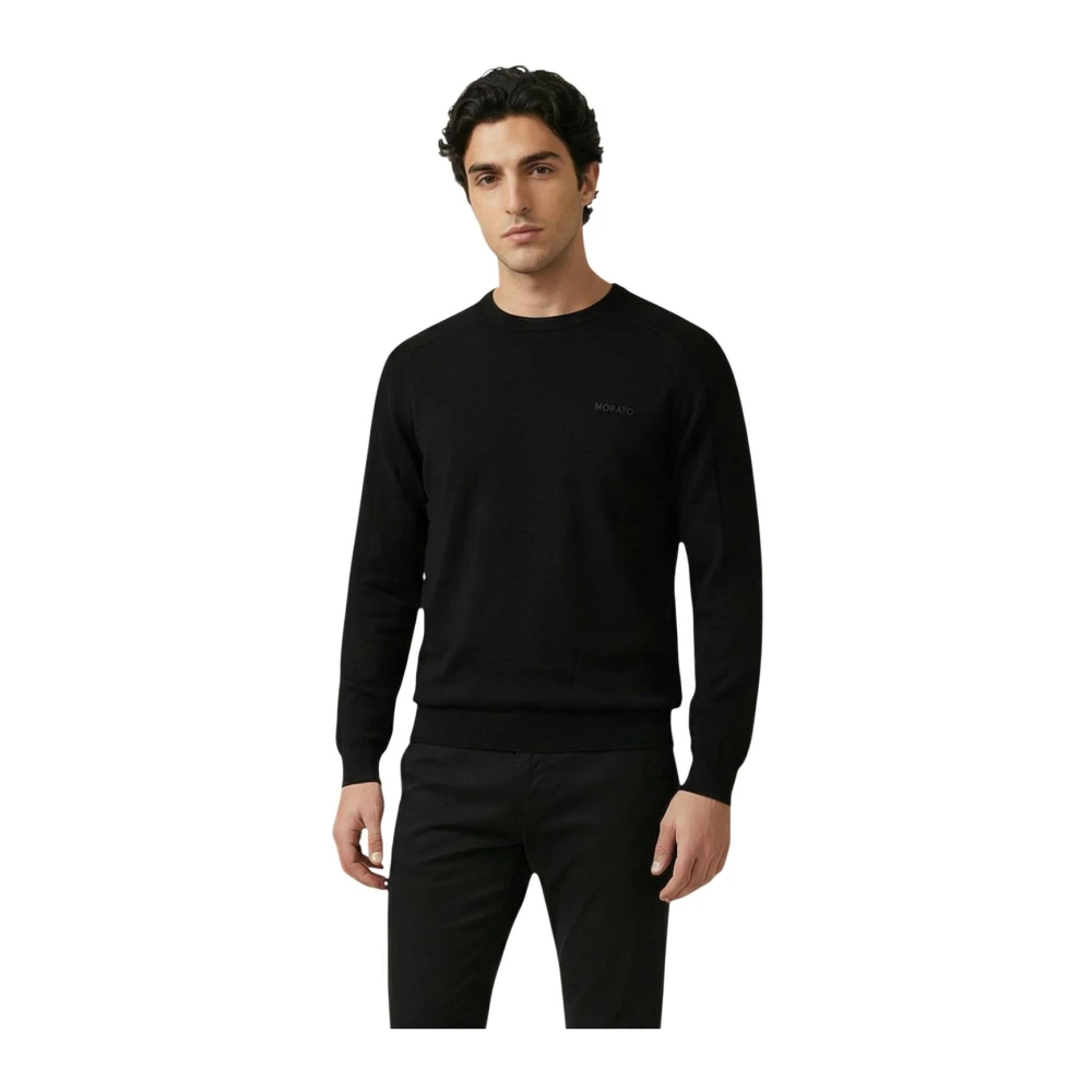 Antony Morato Hombre Negro - Jersey De Punto De Algodón De Manga Larga Y Cuello Redondo - Knitwear - M