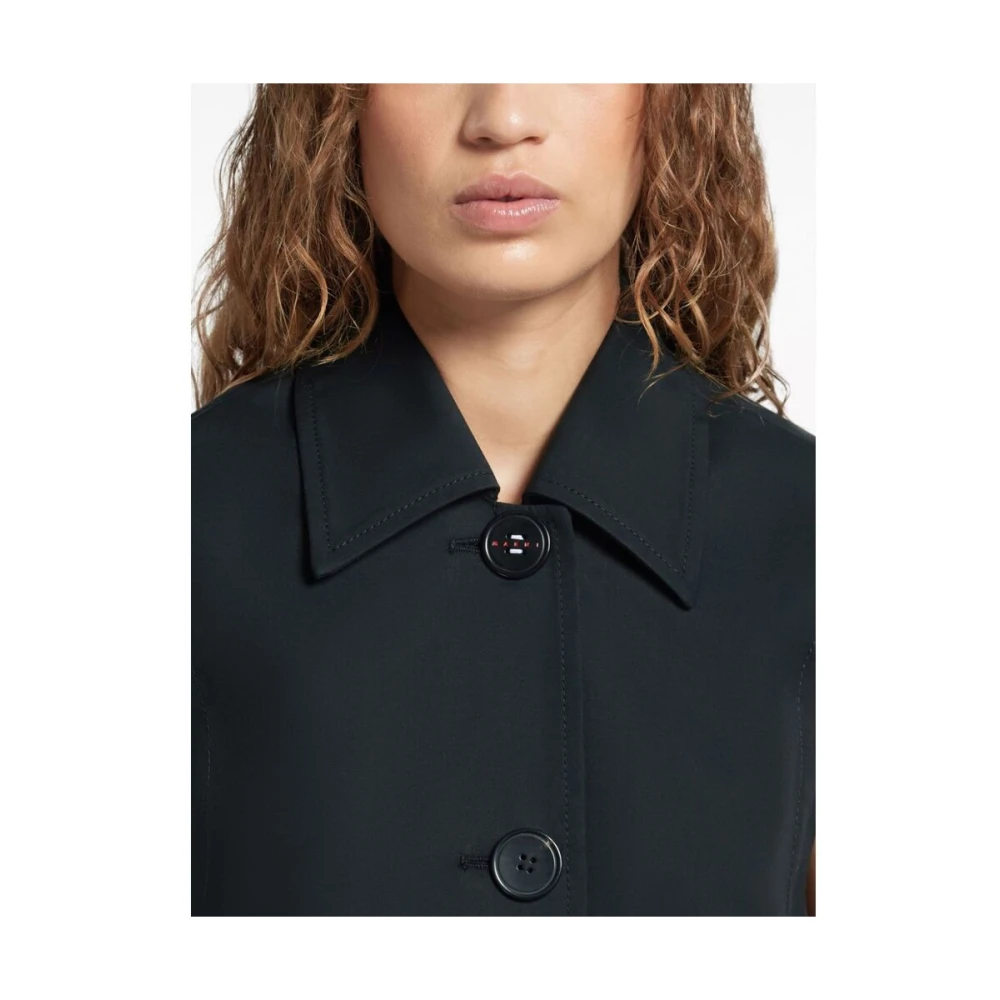 Marni Single-Breasted Coats Black Dames